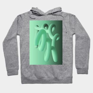 Fluid geometric green shape Hoodie